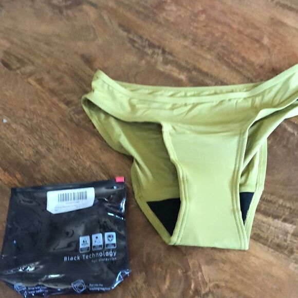 Mordlanka Period Swimwear Mid Waisted Bikini Bottoms Swimsuits medium green - Picture 5 of 9